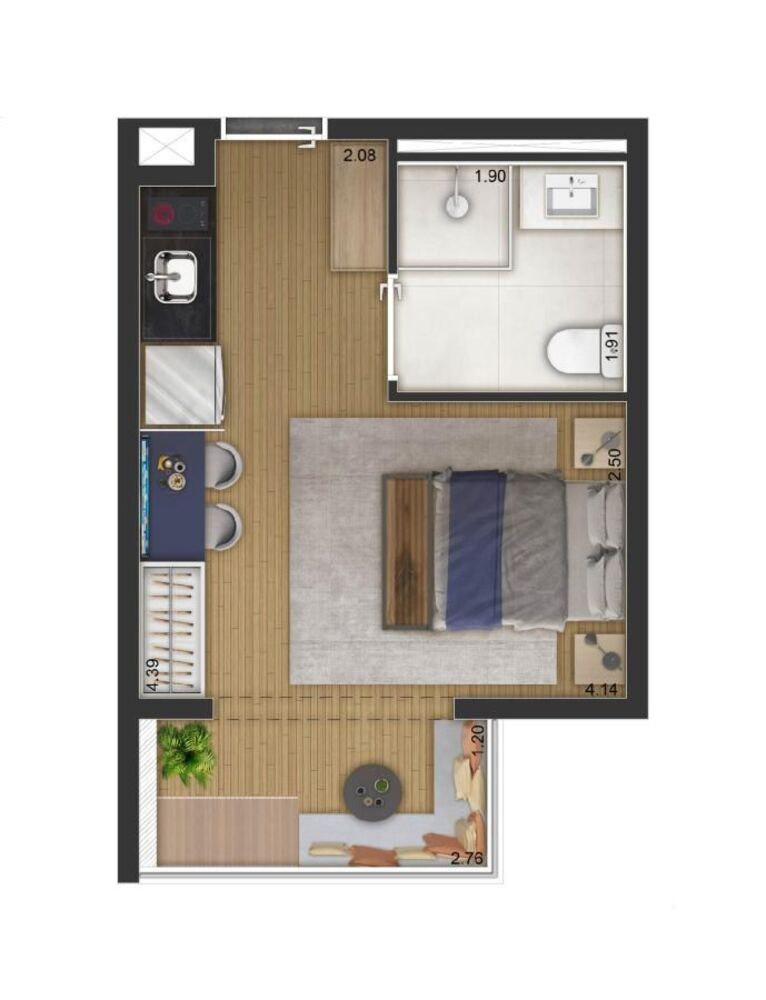 Apartamento, 1 quarto, 32 m² - Foto 16