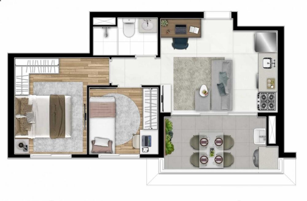 Apartamento, 2 quartos, 41 m² - Foto 6