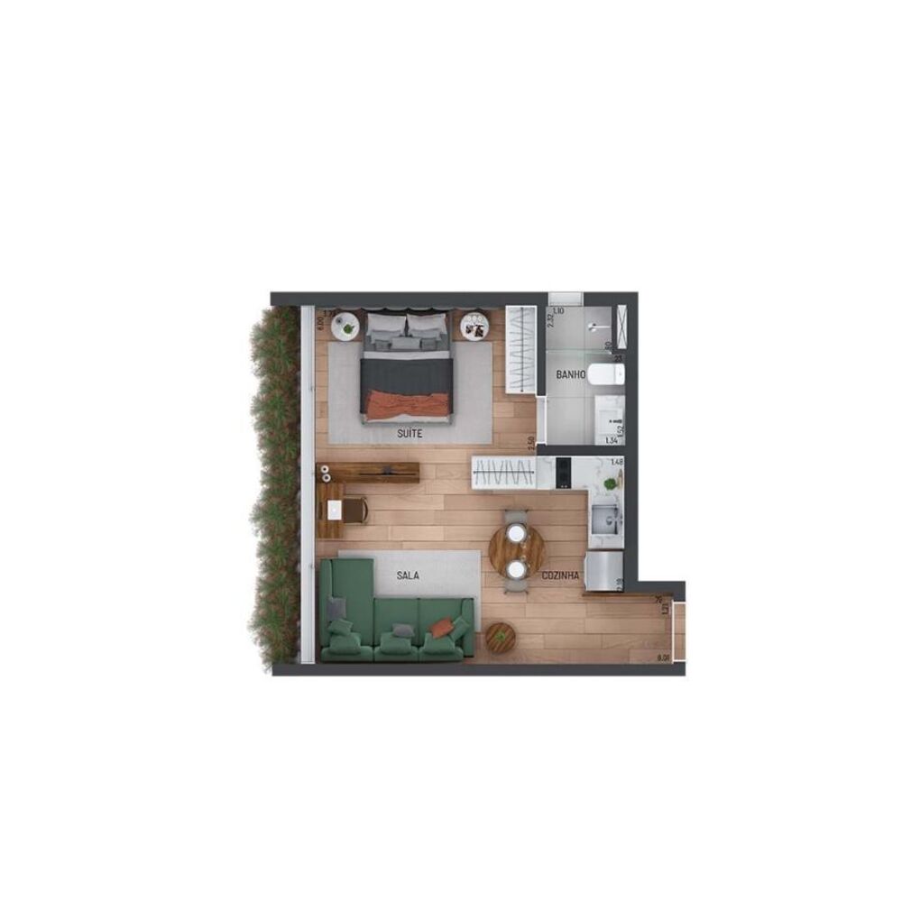 Apartamento, 1 quarto, 39 m² - Foto 5