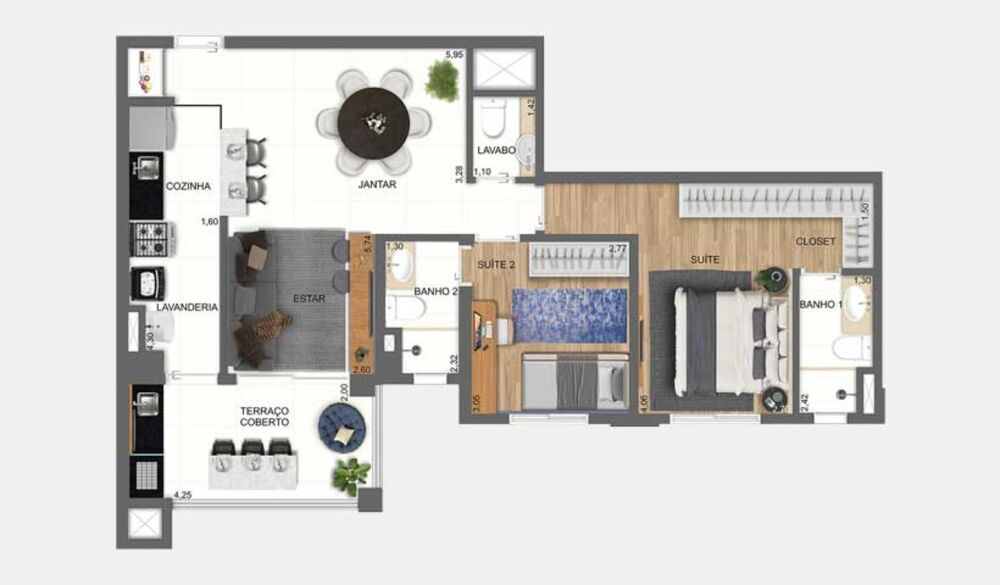 Apartamento, 2 quartos, 69 m² - Foto 9