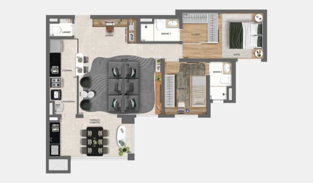Apartamento, 2 quartos, 69 m² - Foto 33