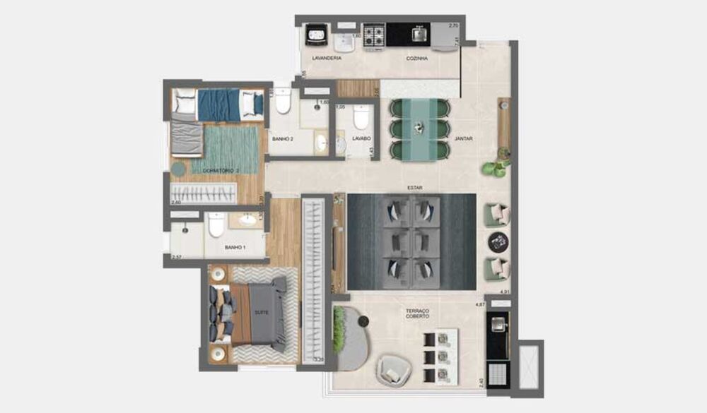 Apartamento, 2 quartos, 69 m² - Foto 4