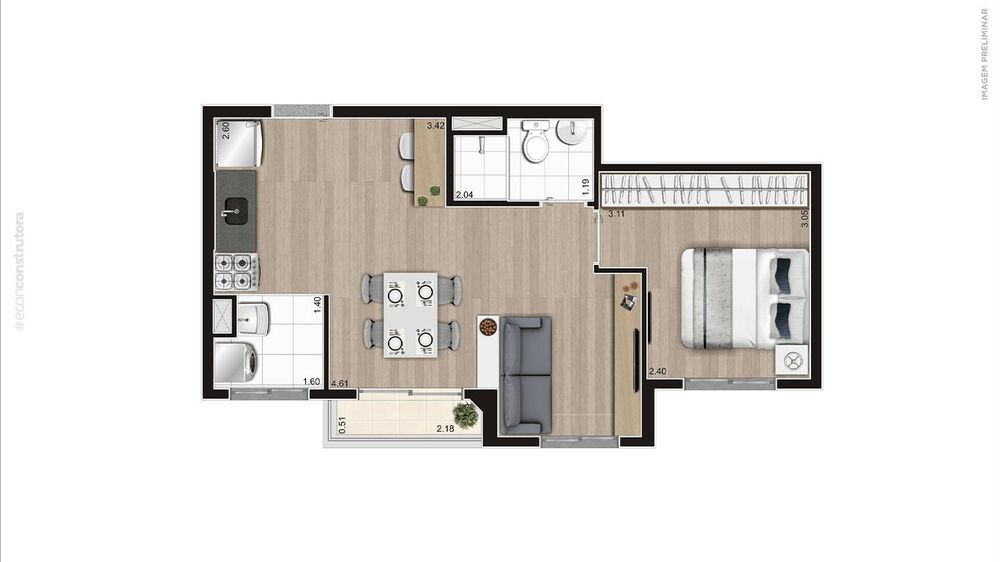 Apartamento à venda com 2 quartos, 37m² - Foto 20