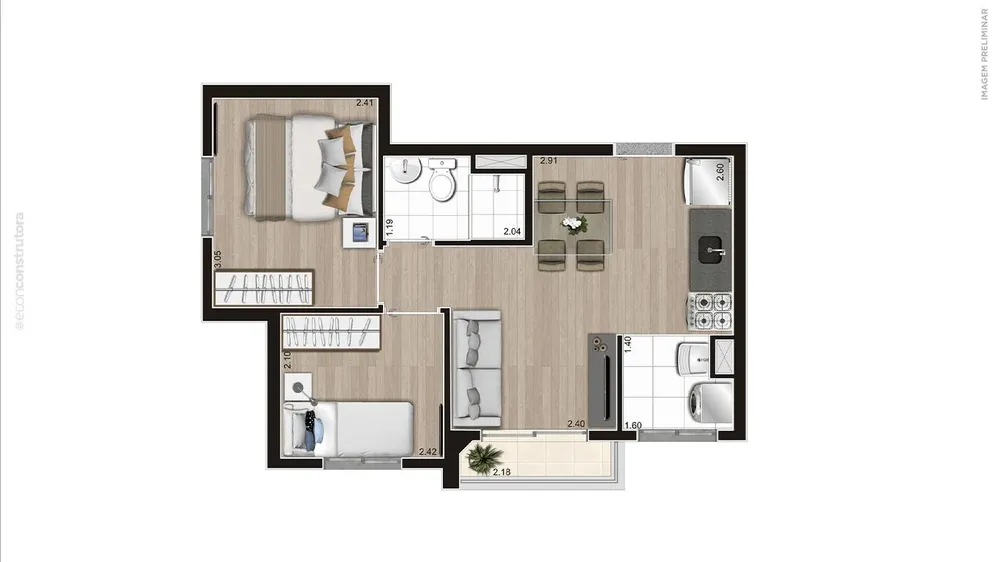 Apartamento, 2 quartos, 38 m² - Foto 21