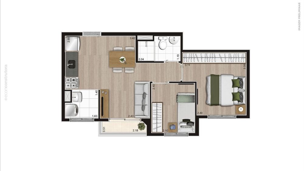 Apartamento à venda com 2 quartos, 37m² - Foto 16