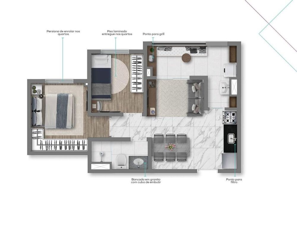 Apartamento, 3 quartos, 55 m² - Foto 18