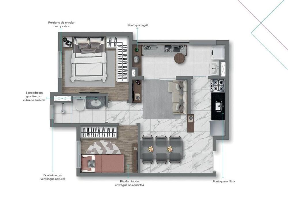 Apartamento, 3 quartos, 55 m² - Foto 16