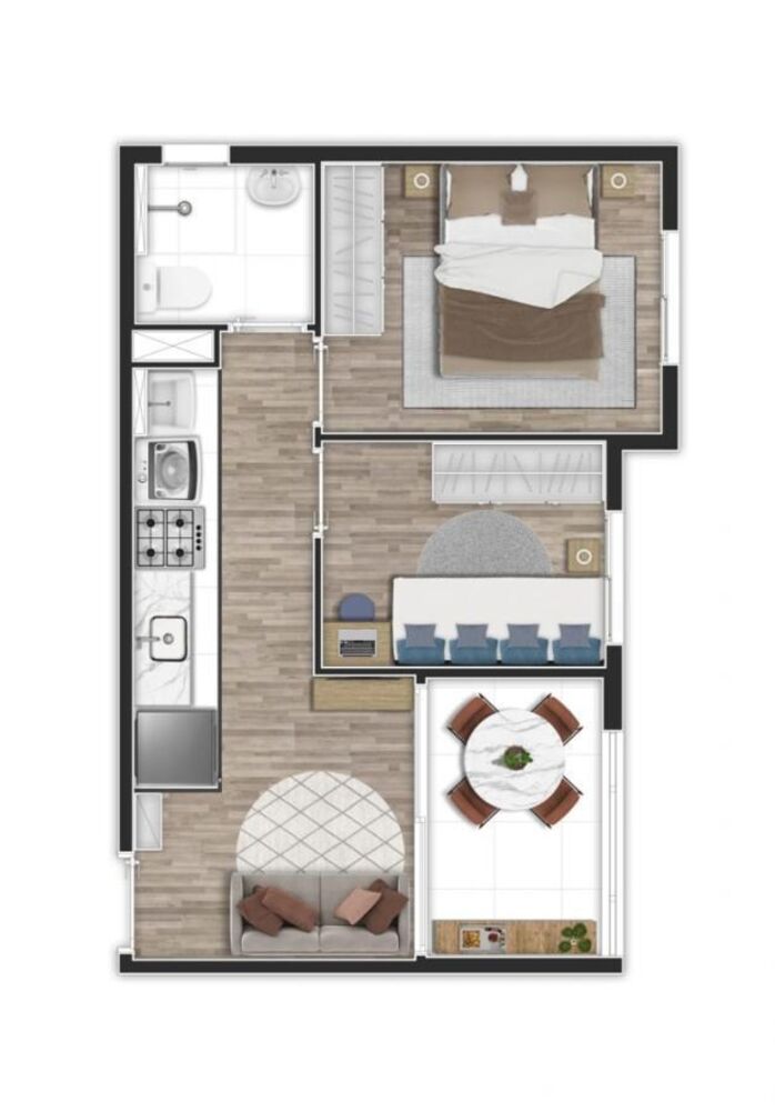 Apartamento, 2 quartos, 34 m² - Foto 1