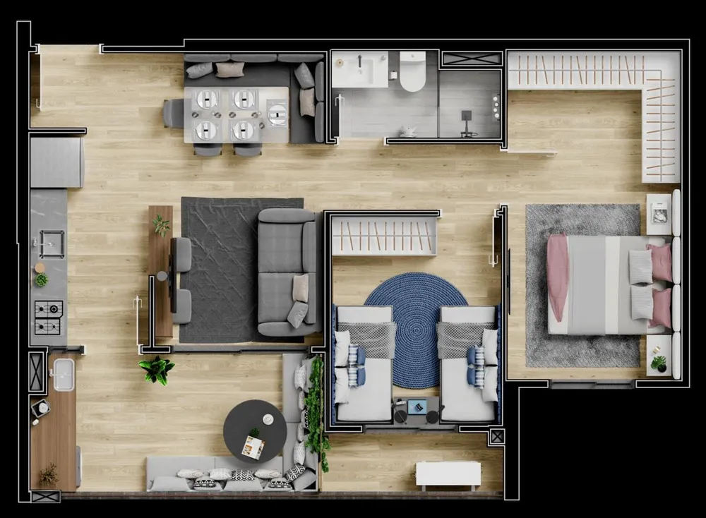 Apartamento, 2 quartos, 57 m² - Foto 2