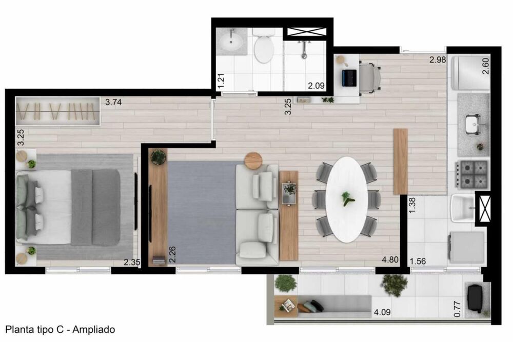 Apartamento, 2 quartos, 41 m² - Foto 24