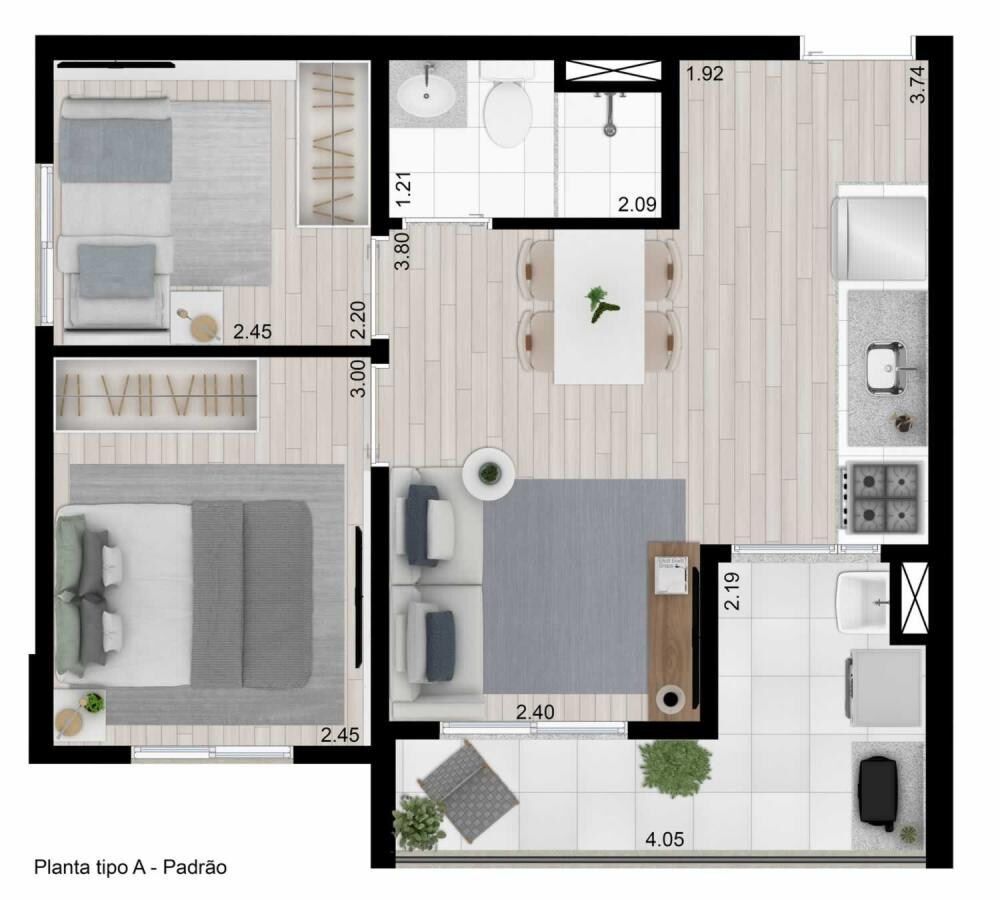 Apartamento, 2 quartos, 41 m² - Foto 25