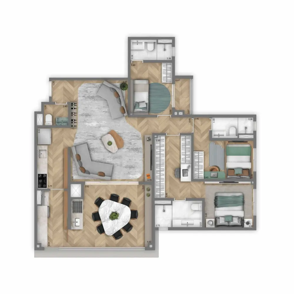 Apartamento, 2 quartos, 74 m² - Foto 22