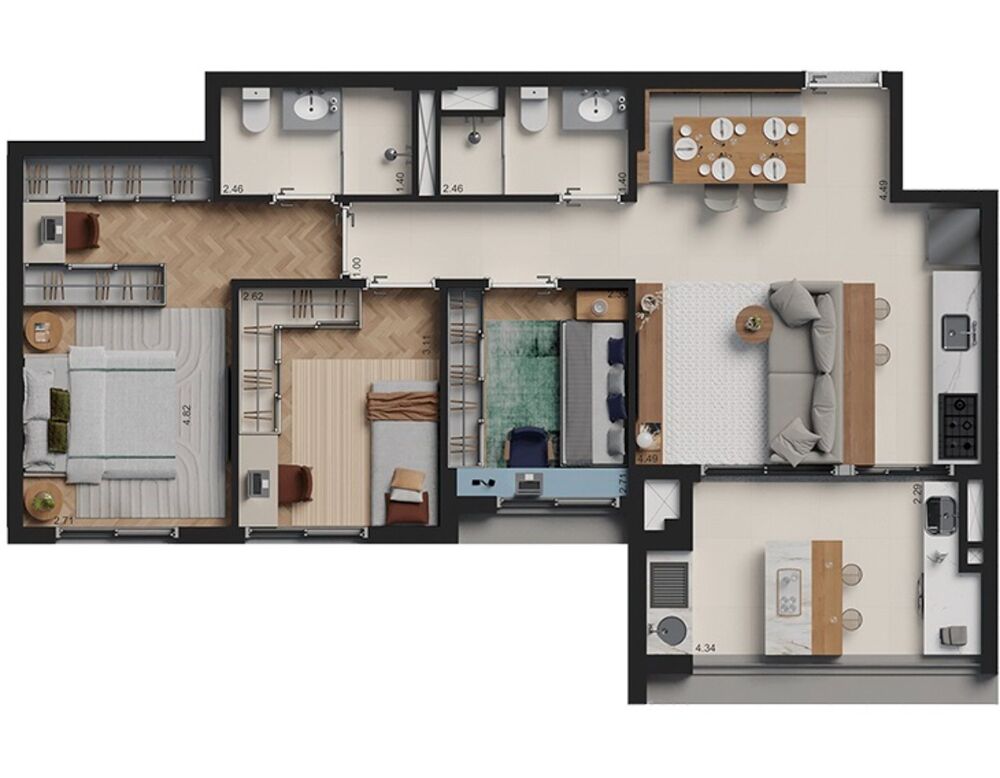 Apartamento, 2 quartos, 73 m² - Foto 9