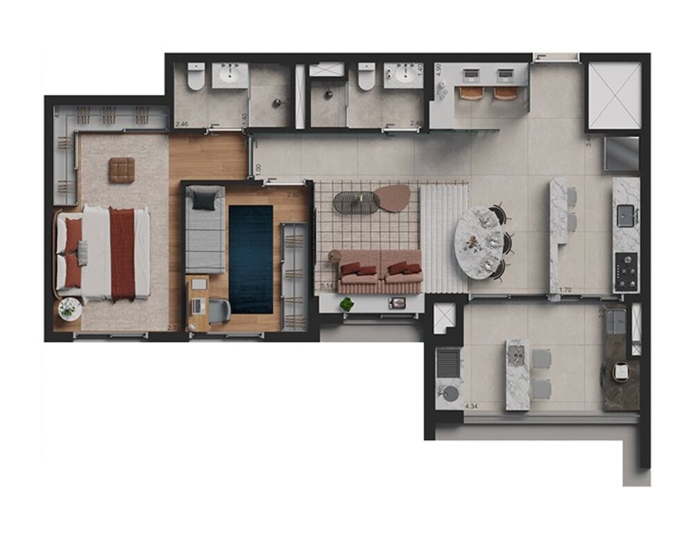 Apartamento, 2 quartos, 73 m² - Foto 13