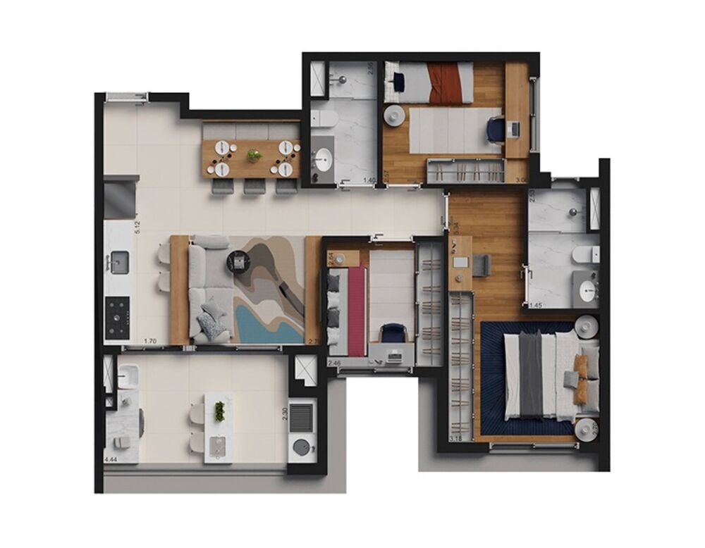 Apartamento, 2 quartos, 73 m² - Foto 4