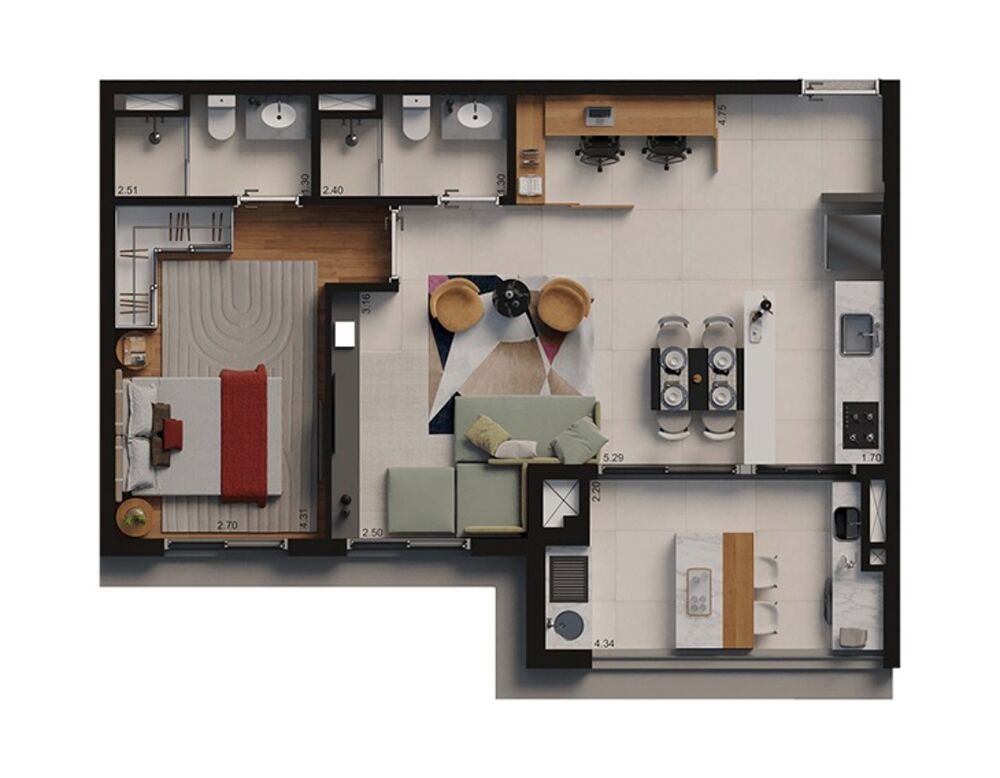 Apartamento, 2 quartos, 73 m² - Foto 11