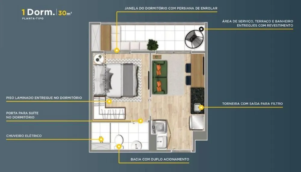 Apartamento, 2 quartos, 40 m² - Foto 11