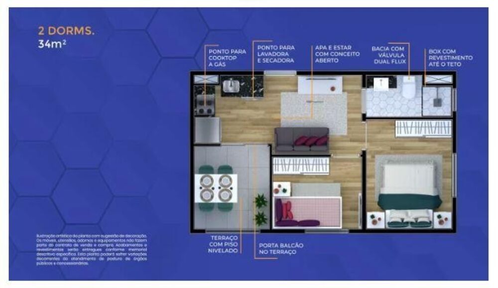 Apartamento à venda com 2 quartos, 34m² - Foto 21