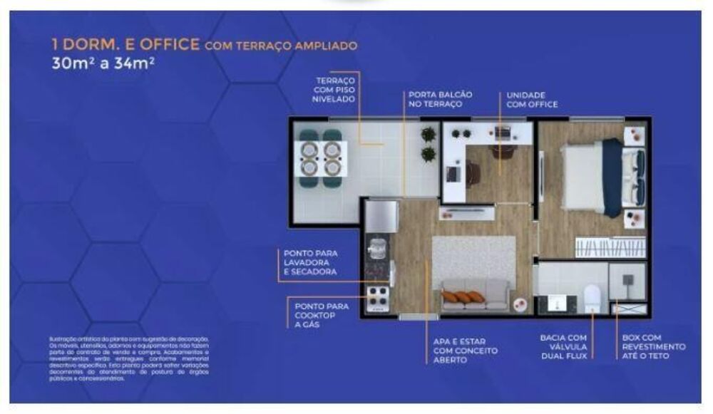 Apartamento à venda com 2 quartos, 34m² - Foto 20