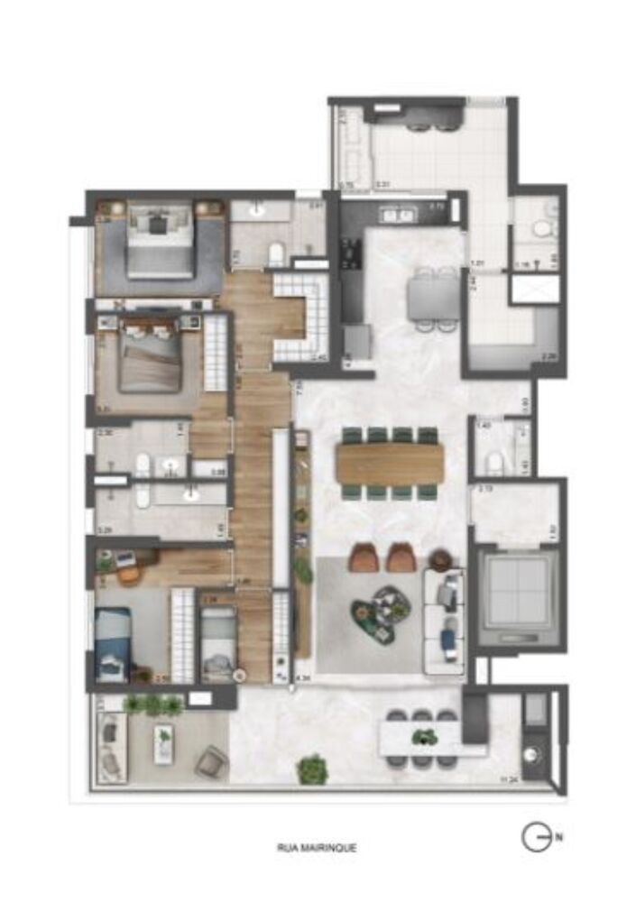 Apartamento, 4 quartos, 179 m² - Foto 3