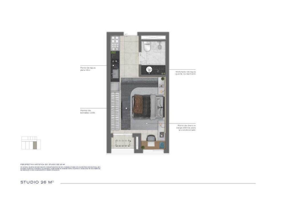 Apartamento, 1 quarto, 26 m² - Foto 12