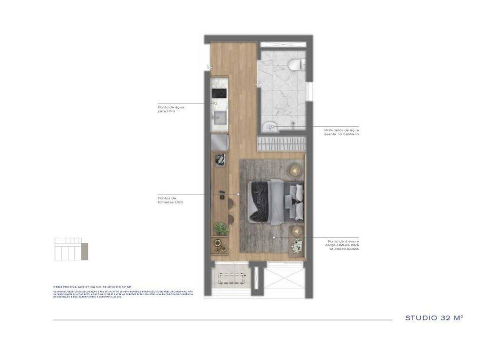 Apartamento, 1 quarto, 26 m² - Foto 11