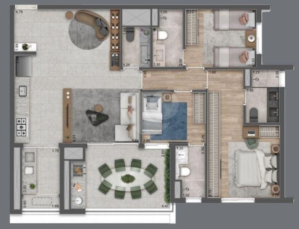 Apartamento, 1 quarto, 36 m² - Foto 4