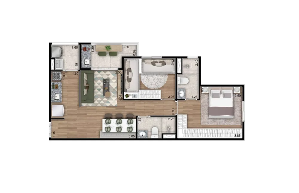 Apartamento, 2 quartos, 57 m² - Foto 11