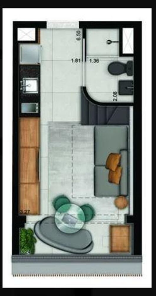 Apartamento, 1 quarto, 35 m² - Foto 3