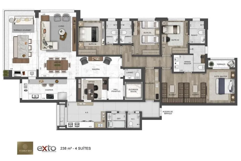 Apartamento, 4 quartos, 220 m² - Foto 9