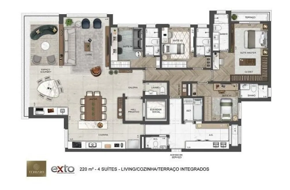Apartamento, 4 quartos, 220 m² - Foto 7