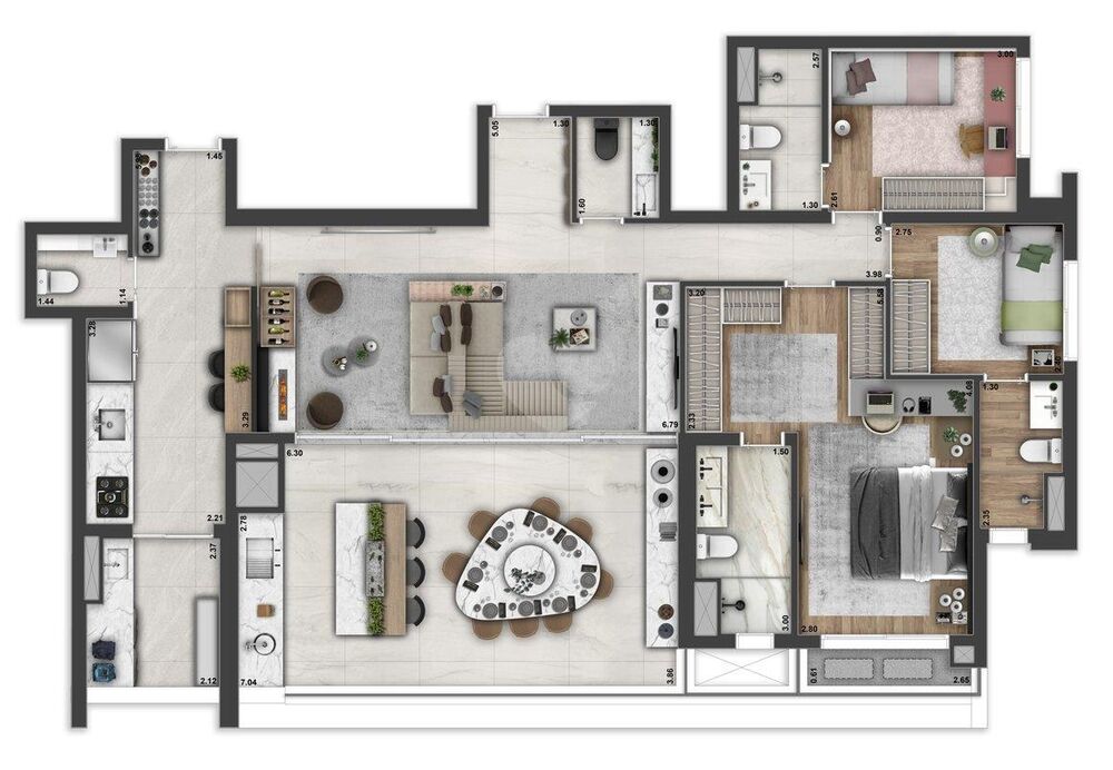 Apartamento, 4 quartos, 142 m² - Foto 2