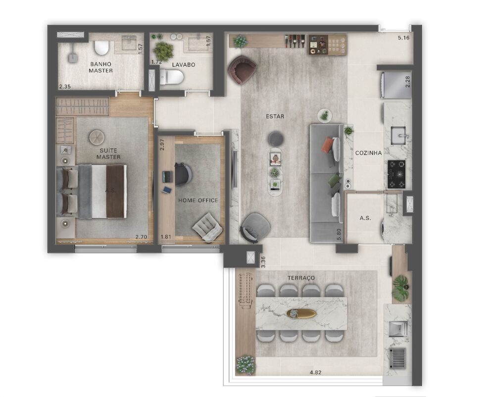 Apartamento, 2 quartos, 83 m² - Foto 3