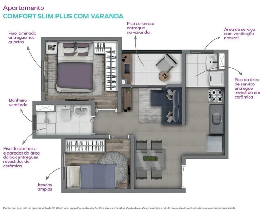 Apartamento, 2 quartos, 37 m² - Foto 1