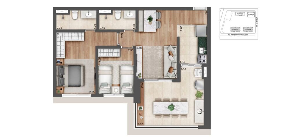 Apartamento, 2 quartos, 72 m² - Foto 9