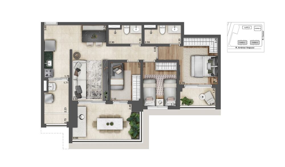 Apartamento, 2 quartos, 72 m² - Foto 5