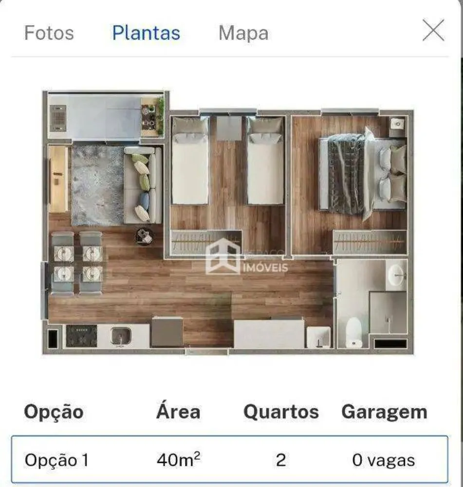Apartamento, 2 quartos, 40 m² - Foto 2