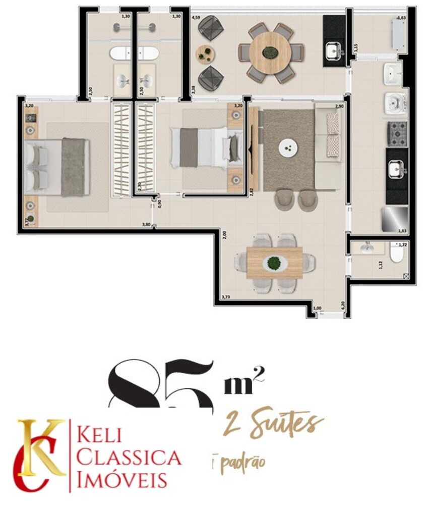Apartamento à venda com 3 quartos, 85m² - Foto 5