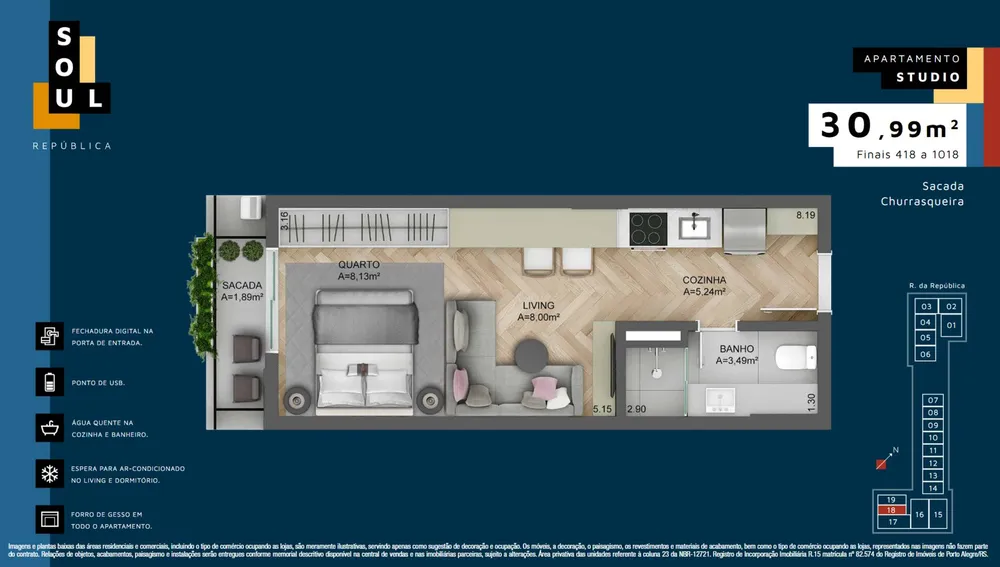 Apartamento, 1 quarto, 36 m² - Foto 15