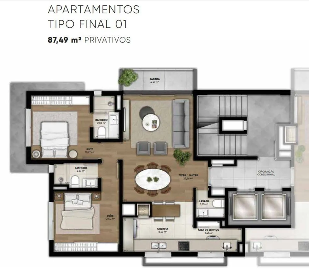 Apartamento, 2 quartos, 87 m² - Foto 6
