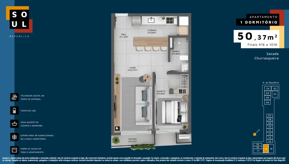 Apartamento, 1 quarto, 28 m² - Foto 11