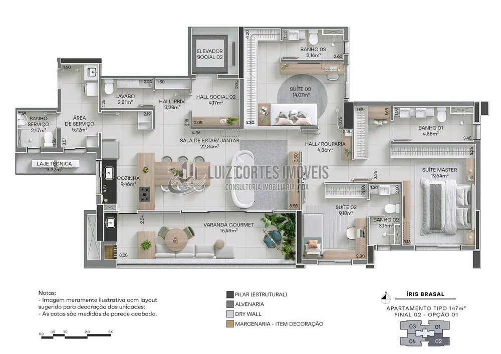 Apartamento, 3 quartos, 147 m² - Foto 16