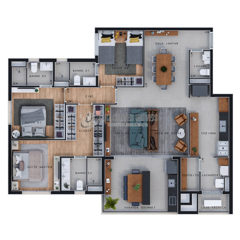 Apartamento, 3 quartos, 105 m² - Foto 3