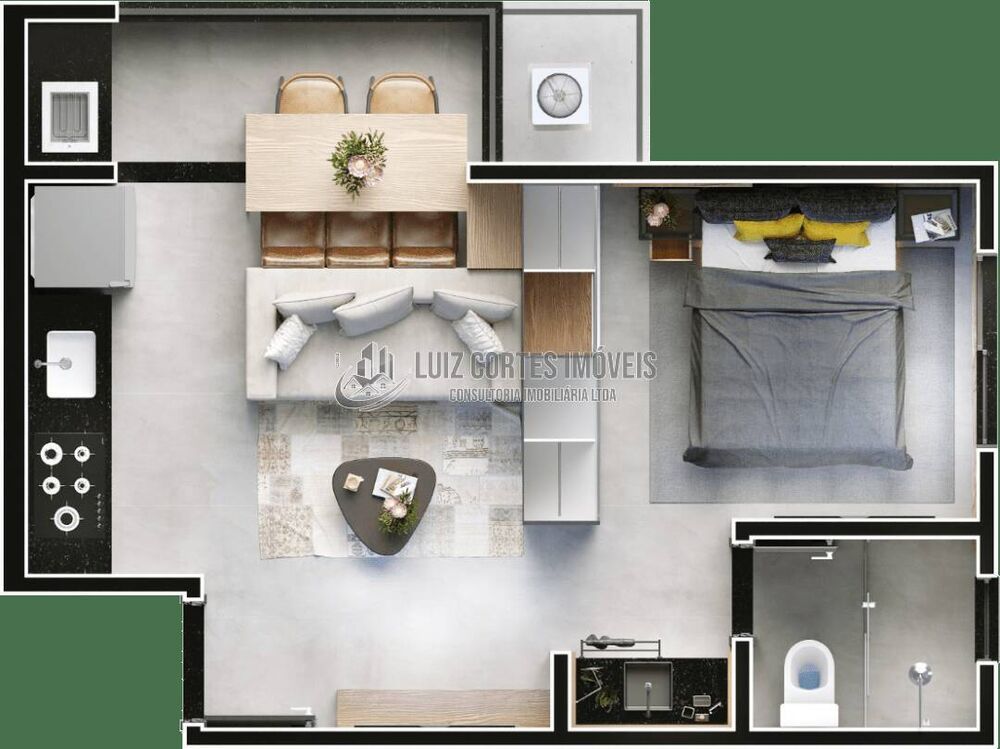 Apartamento à venda com 1 quarto, 34m² - Foto 4