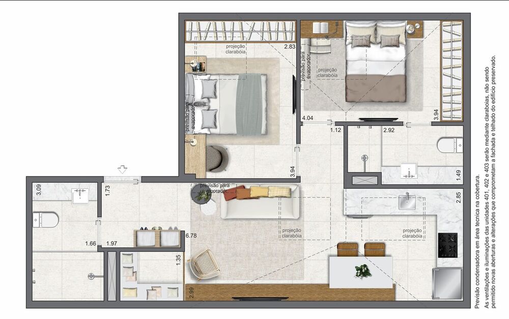 Cobertura à venda com 2 quartos, 59m² - Foto 16