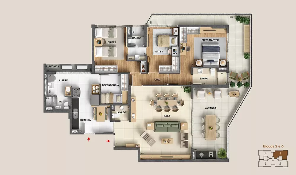 Apartamento, 3 quartos, 171 m² - Foto 13