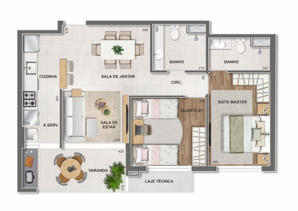 Apartamento à venda com 2 quartos, 69m² - Foto 11