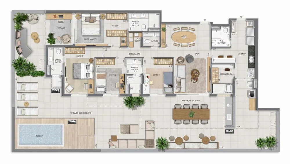 Apartamento, 3 quartos, 123 m² - Foto 89