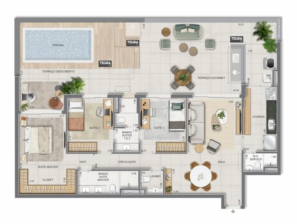Apartamento, 3 quartos, 123 m² - Foto 69
