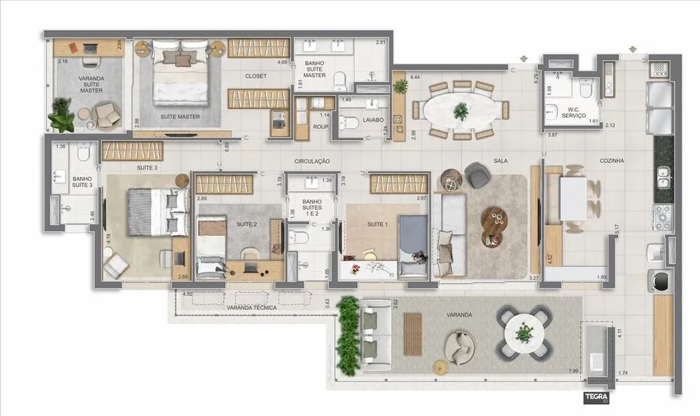 Apartamento, 3 quartos, 123 m² - Foto 73